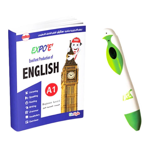 EinStylo Expo E Learn English L1 A1 Book and Speaking Pen