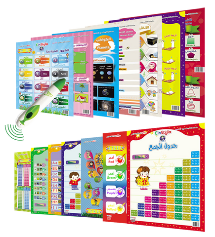 Einstylo Posters and Reader Pen for 3–7 Years old Children